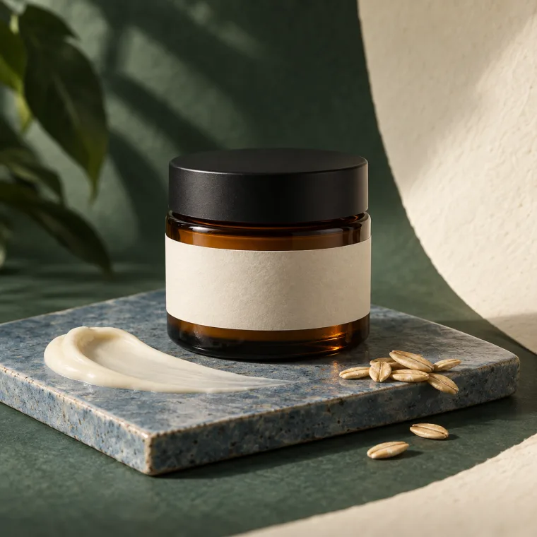 Amber barrier cream jar
