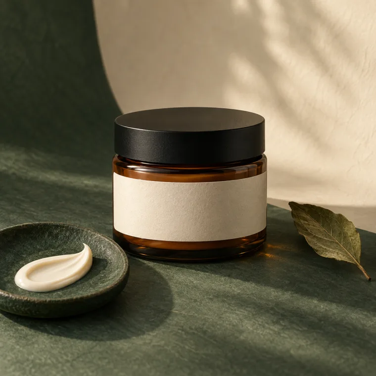 Amber nourishing cream jar